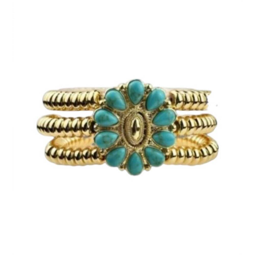 NEW PINK PANACHE women's concho stretch bracelet in turquoise